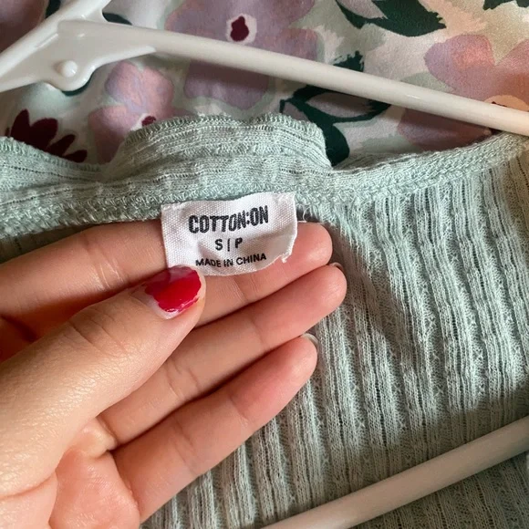 * Cotton On* Mint Green Button Top - Picture 4 of 4